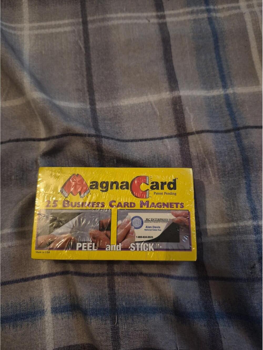 🗂️🧲 New Magna Card Peel & Stick BUSINESS CARD MAGNETS 25 Pack 🗂️🧲